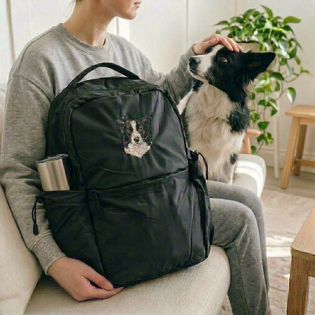 Custom Pet Backpack with Embroidered Portrait - Lucy and Lola Shop