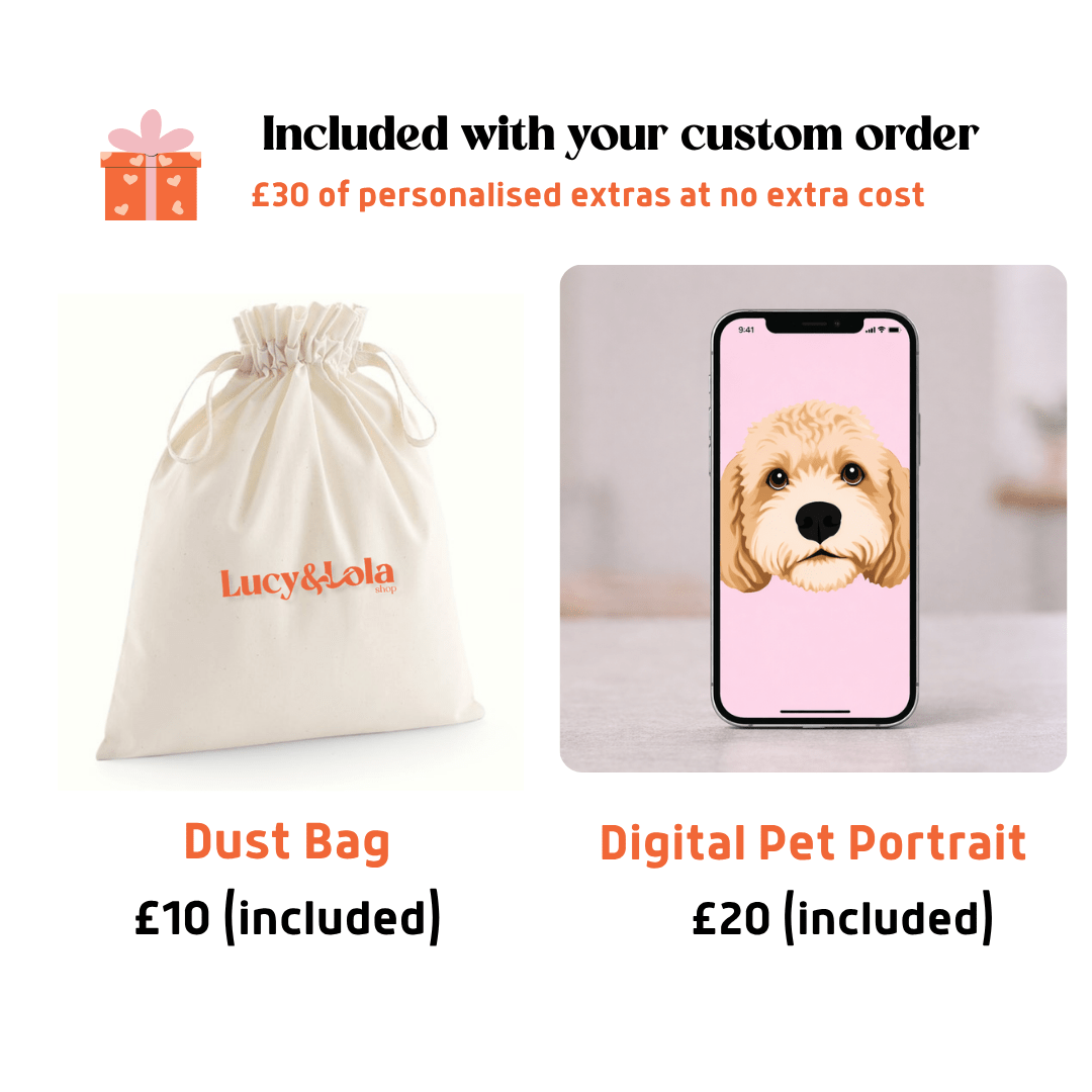 Custom Pet Backpack with Embroidered Portrait - Lucy and Lola Shop