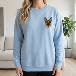 Custom Pet Memorial Sweatshirt with Embroidered Portrait - Lucy and Lola Shop