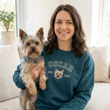 Custom Pet Portrait Embroidered College Sweatshirt - Lucy and Lola Shop