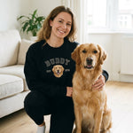 Custom Pet Portrait Embroidered College Sweatshirt - Lucy and Lola Shop