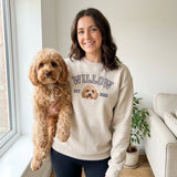 Custom Pet Portrait Embroidered College Sweatshirt - Lucy and Lola Shop