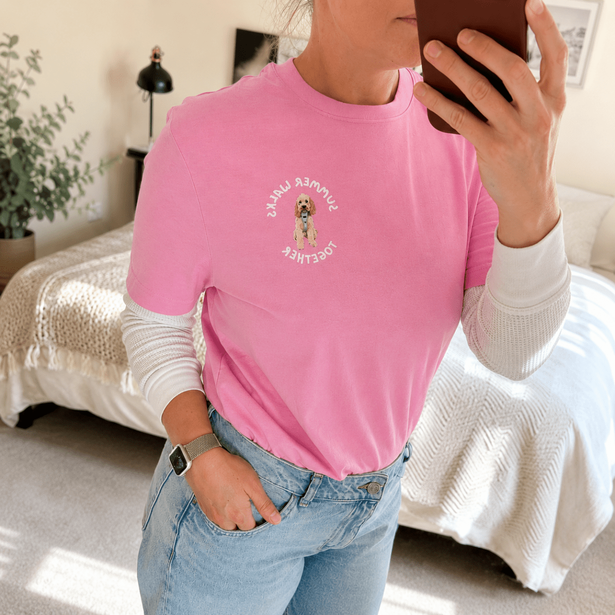 Custom Pet Portrait Printed Canal T-shirt - Lucy and Lola Shop