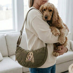 Custom Pet Quilted Cross Body Bag with Embroidered Portrait - Lucy and Lola Shop