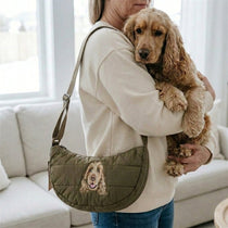 Custom Pet Quilted Cross Body Bag with Embroidered Portrait - Lucy and Lola Shop