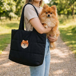 Custom Pet Quilted Tote Bag with Embroidered Portrait - Lucy and Lola Shop