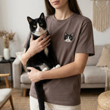 Custom Pet T-Shirt with Embroidered Portrait - Lucy and Lola Shop