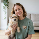 Custom Pet T-Shirt with Embroidered Portrait - Lucy and Lola Shop