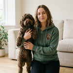 Custom Pet Zip up Hoodie with Embroidered Portrait - Lucy and Lola Shop