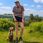 Custom Postcard Style Pet Portrait Printed Hiking T-shirt - Lucy and Lola Shop