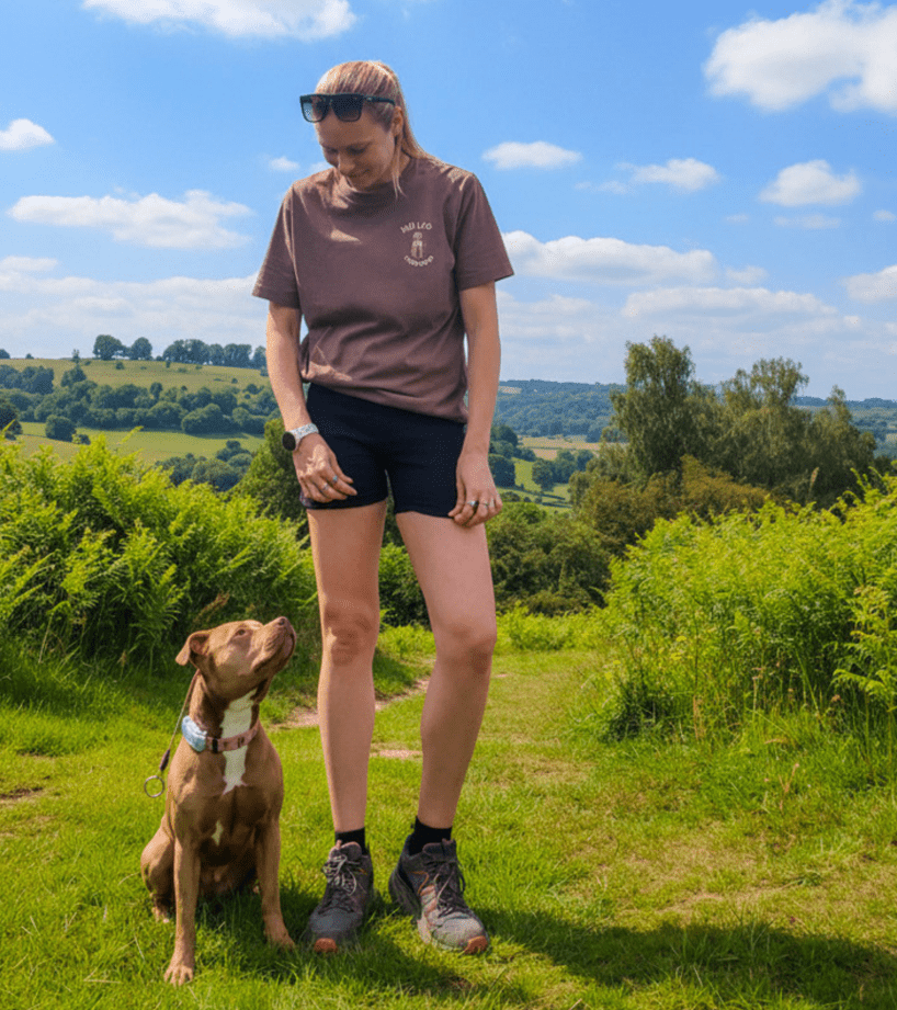 Custom Postcard Style Pet Portrait Printed Hiking T-shirt - Lucy and Lola Shop