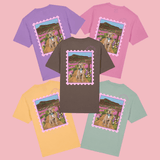 Custom Postcard Style Pet Portrait Printed Hiking T-shirt - Lucy and Lola Shop