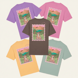 Custom Postcard Style Pet Portrait Printed Lake District T-shirt - Lucy and Lola Shop