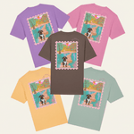 Custom Postcard Style Pet Portrait Printed Peak District T-shirt - Lucy and Lola Shop