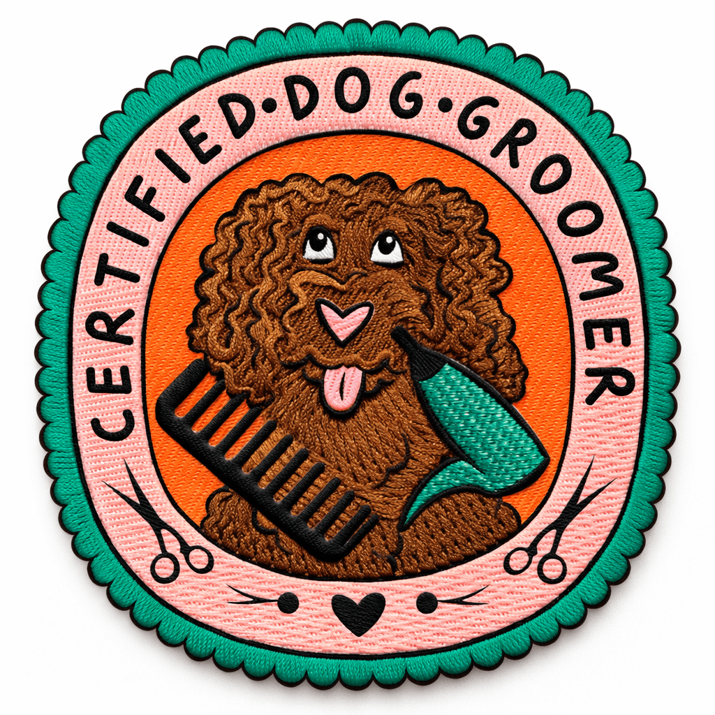 Dog Groomer Embroidered Iron On/Sew on Patch - Lucy and Lola Shop
