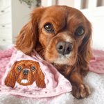 Embroidered Custom Pet Portrait Pet Blanket - Lucy and Lola Shop