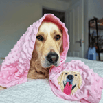 Embroidered Custom Pet Portrait Pet Blanket - Lucy and Lola Shop