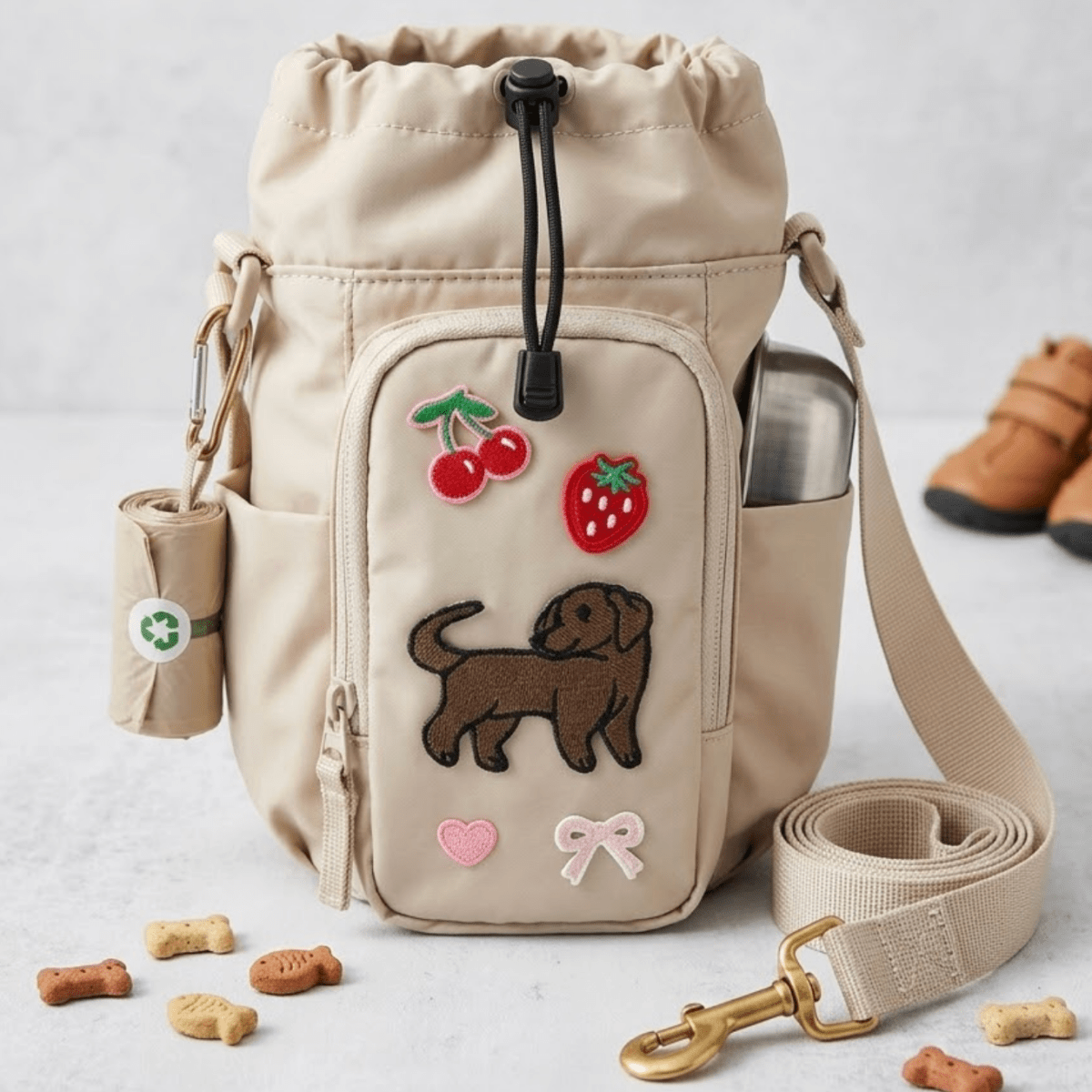 Embroidered Dog Breed Patch Dog Walking Bag - Lucy and Lola Shop