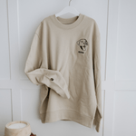 Embroidered Outline Pet Portrait Organic Sweatshirt - Lucy and Lola Shop