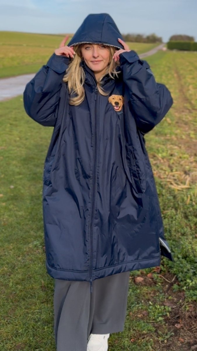 Embroidered Pet Portrait All - Weather Dry Robe - Lucy and Lola Shop