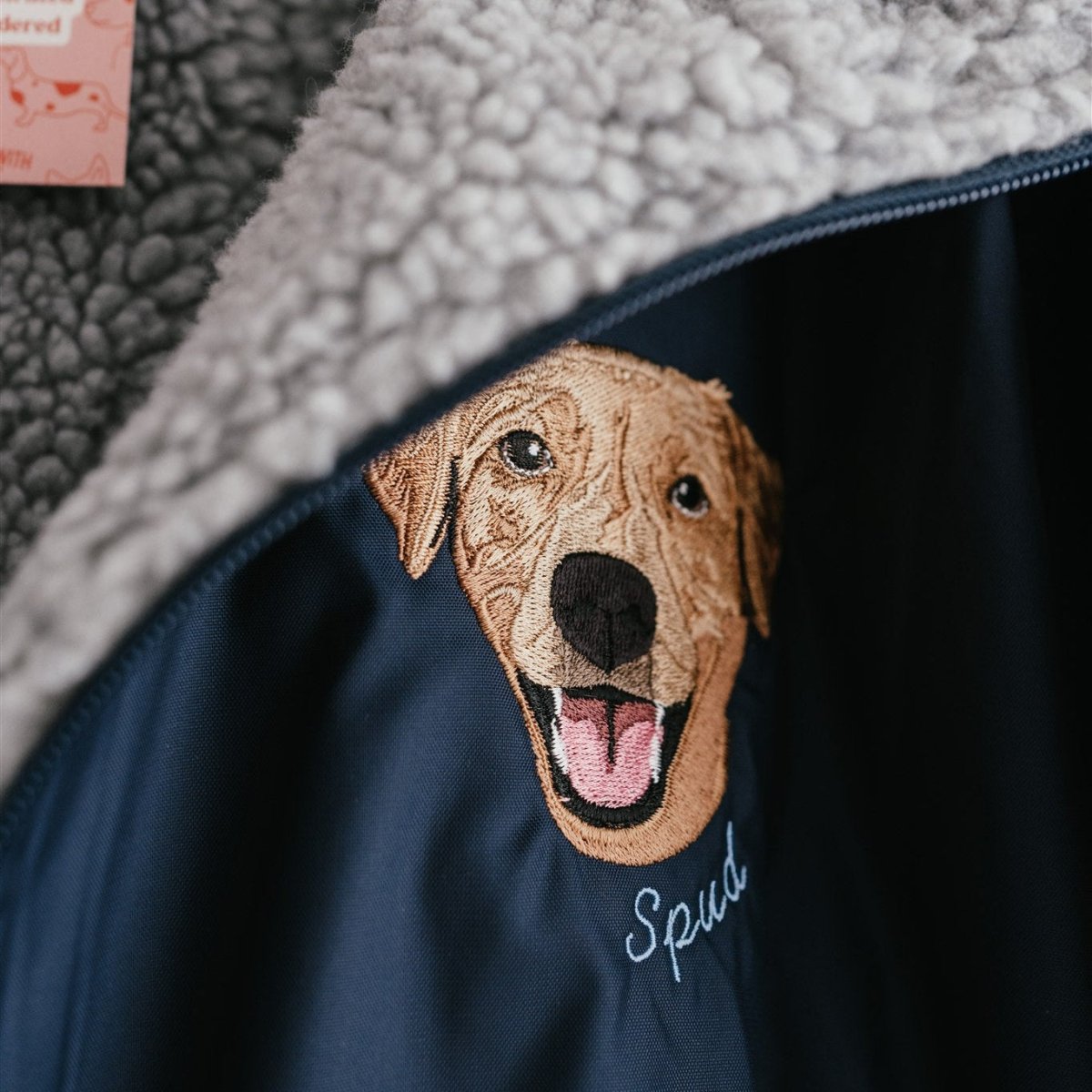 Embroidered Pet Portrait All - Weather Dry Robe - Lucy and Lola Shop