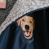 Embroidered Pet Portrait All - Weather Dry Robe - Lucy and Lola Shop