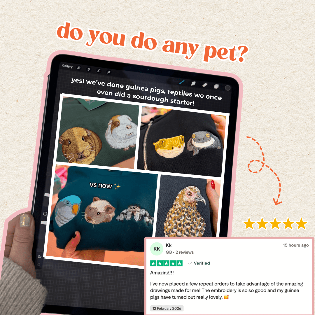 Embroidered Pet Portrait All - Weather Dry Robe - Lucy and Lola Shop