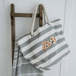 Embroidered Pet Portrait Beach Bag - Lucy and Lola Shop