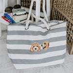 Embroidered Pet Portrait Beach Bag - Lucy and Lola Shop