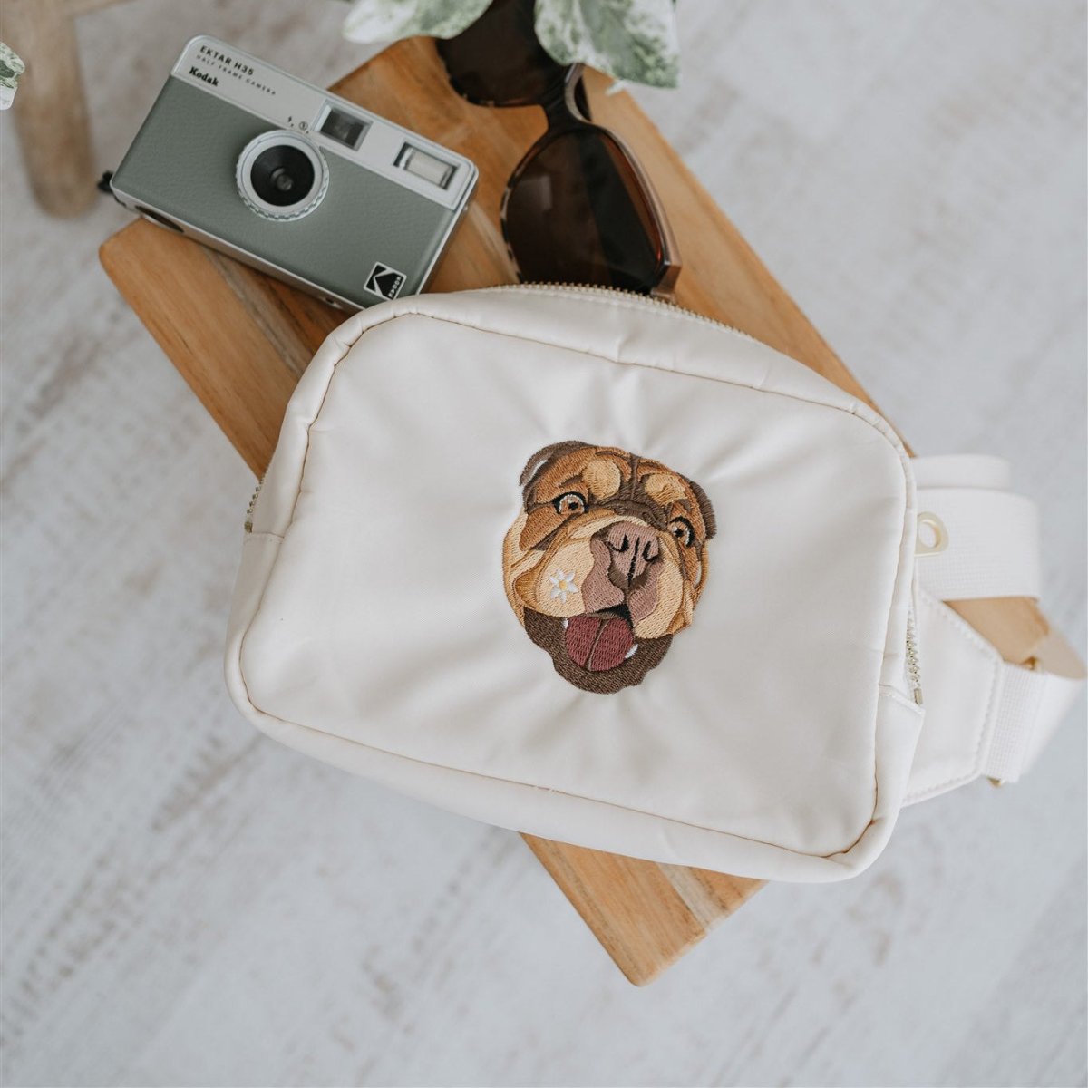 Embroidered Pet Portrait Bum Bag Cross Body Bag - Lucy and Lola Shop