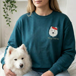 Embroidered Pet Portrait Christmas Jumper - Lucy and Lola Shop