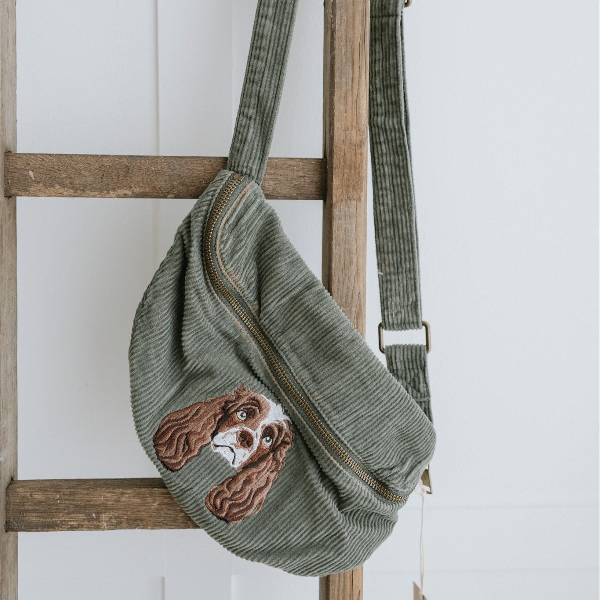 Embroidered Pet Portrait Cord Cross Body Bag - Lucy and Lola Shop