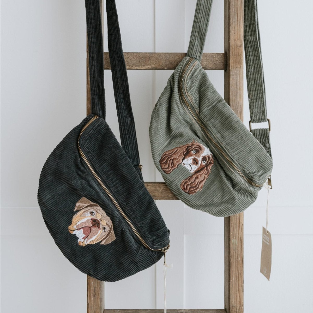 Embroidered Pet Portrait Cord Cross Body Bag - Lucy and Lola Shop