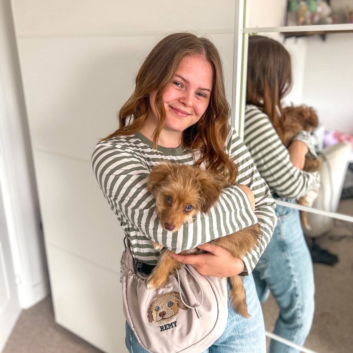 Embroidered Pet Portrait Cross Body Bag - Lucy and Lola Shop