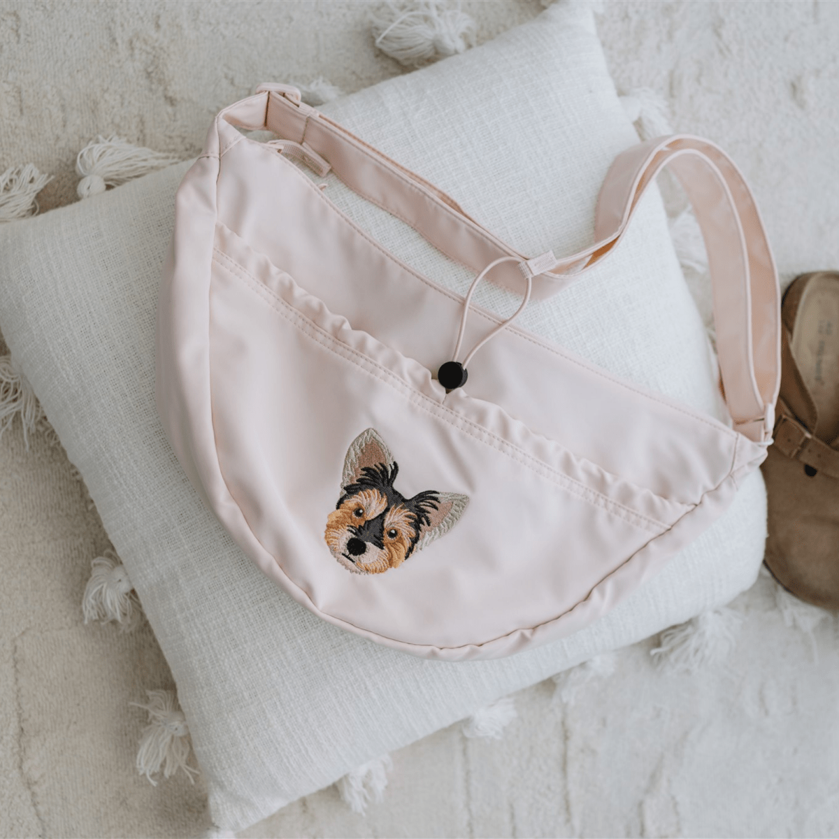 Embroidered Pet Portrait Cross Body Bag - Lucy and Lola Shop
