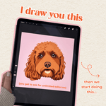 Embroidered Pet Portrait Dog Walking Bottle Bag - Lucy and Lola Shop