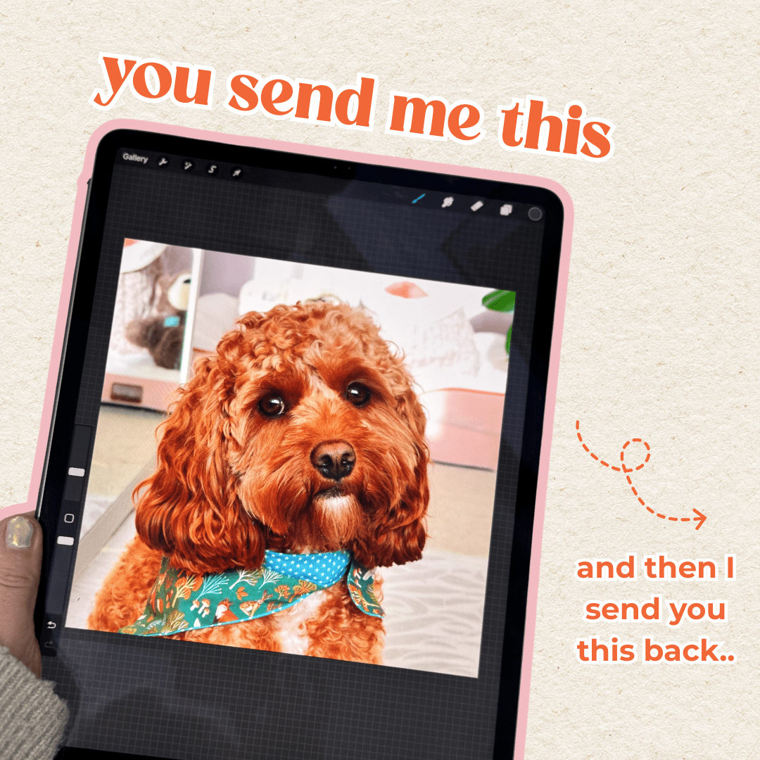 Embroidered Pet Portrait Dog Walking Bottle Bag - Lucy and Lola Shop