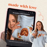 Embroidered Pet Portrait Dog Walking Bottle Bag - Lucy and Lola Shop