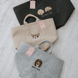 Embroidered Pet Portrait Felt Toy Basket - Lucy and Lola Shop