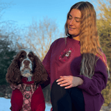 Embroidered Pet Portrait Hearts Organic Sweatshirt - Lucy and Lola Shop