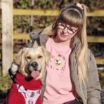 Embroidered Pet Portrait Hearts Organic Sweatshirt - Lucy and Lola Shop