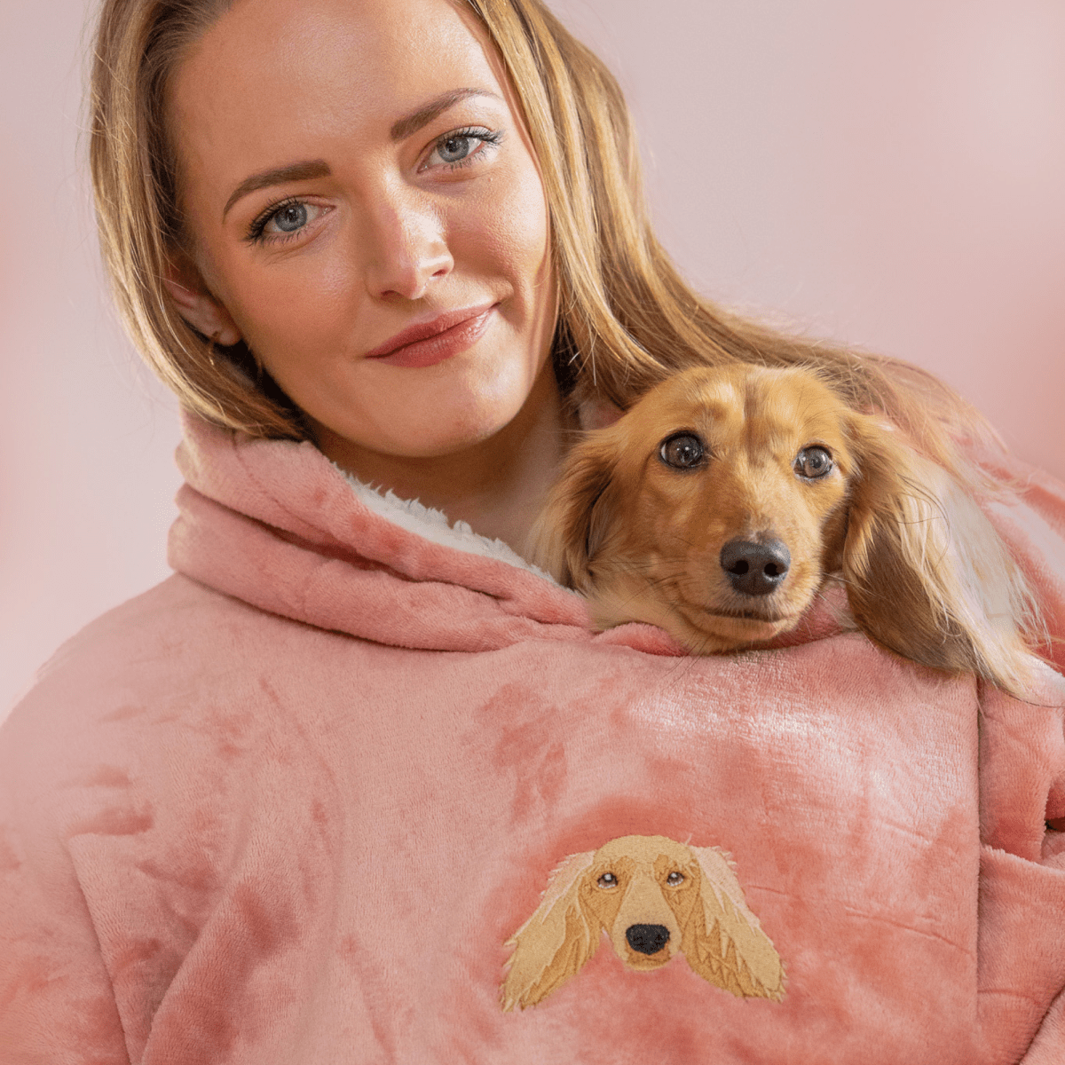 Embroidered Pet Portrait Hooded Blanket - Lucy and Lola Shop