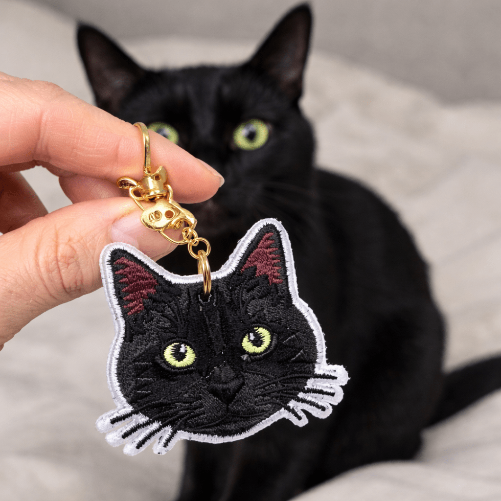 Embroidered Pet Portrait Key Chain Bag Charm - Lucy and Lola Shop