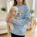 Embroidered Pet Portrait Kid's Organic Sweatshirt - Lucy and Lola Shop