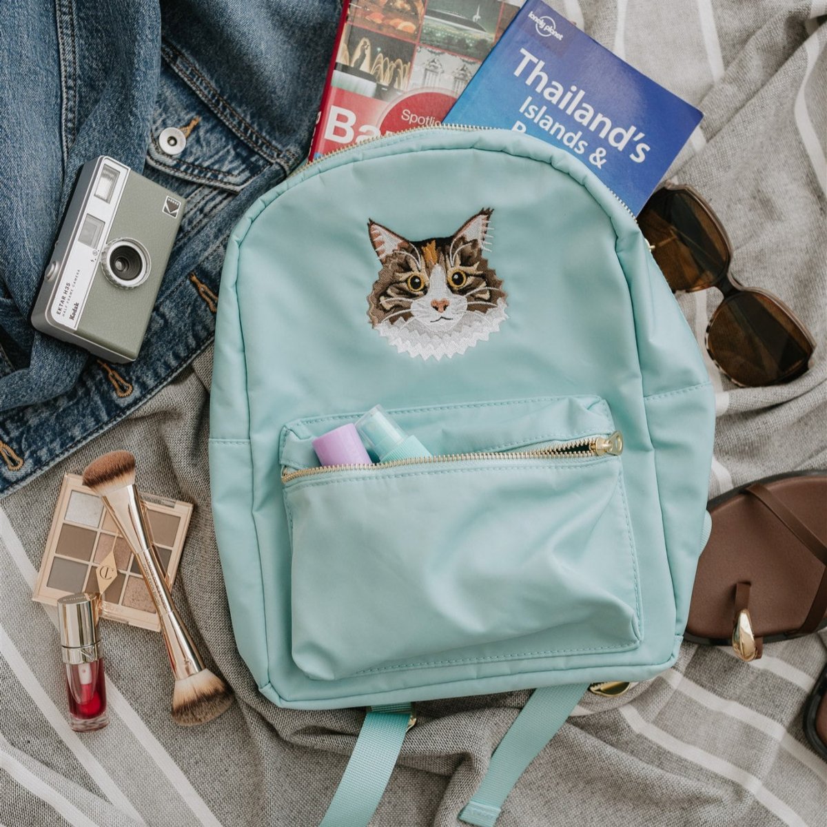 Embroidered Pet Portrait Mini Backpack - Lucy and Lola Shop