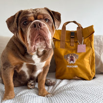 Embroidered Pet Portrait Mini Rolltop Recycled Backpack - Lucy and Lola Shop