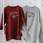 Embroidered Pet Portrait Organic College Sweatshirt - Lucy and Lola Shop