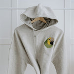 Embroidered Pet Portrait Organic Crop Hoodie Sweatshirt - Lucy and Lola Shop