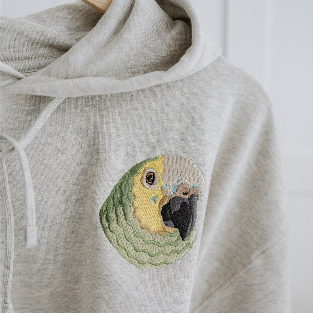 Embroidered Pet Portrait Organic Crop Hoodie Sweatshirt - Lucy and Lola Shop