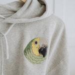 Embroidered Pet Portrait Organic Crop Hoodie Sweatshirt - Lucy and Lola Shop